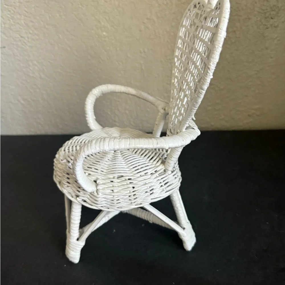 decorative wicker chair plant stand doll accessory miniature furniture